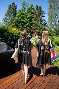 Swim Suit Cover Up - Good Time and Tan Lines (Black/Gold)