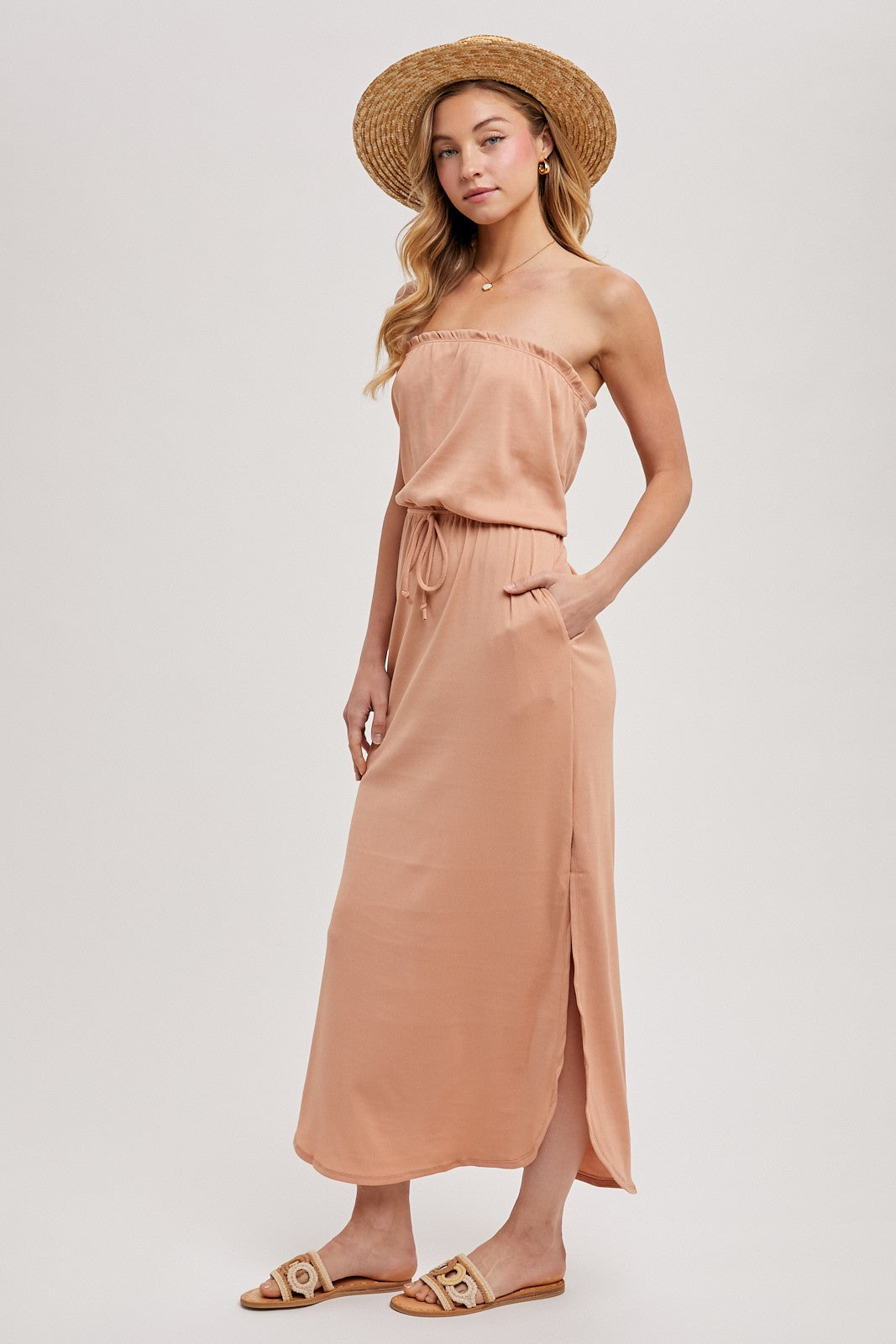 Ribbed Jersey Tube Maxi Dress