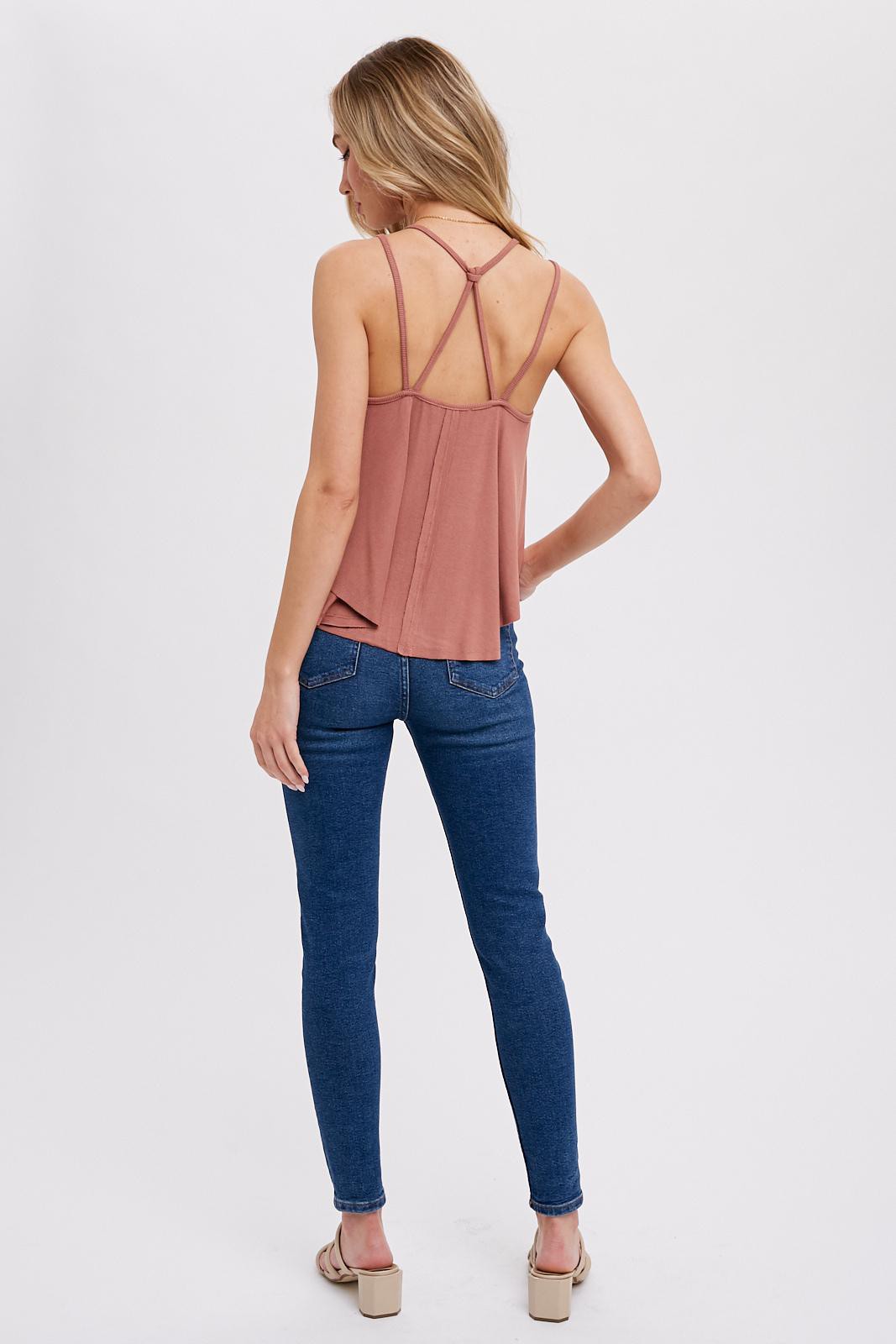 Strappy Back Trapeze Knit Cami