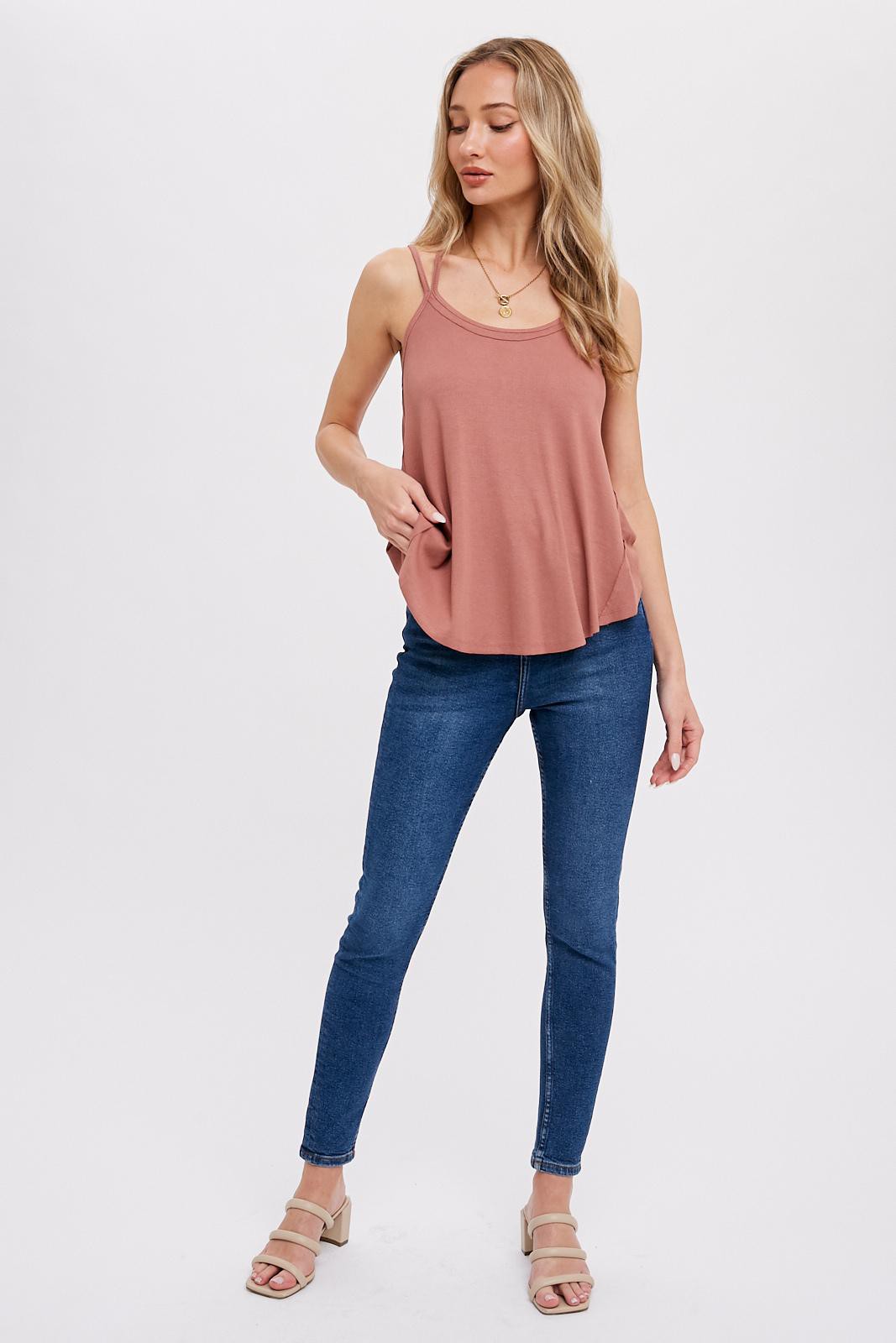 Strappy Back Trapeze Knit Cami