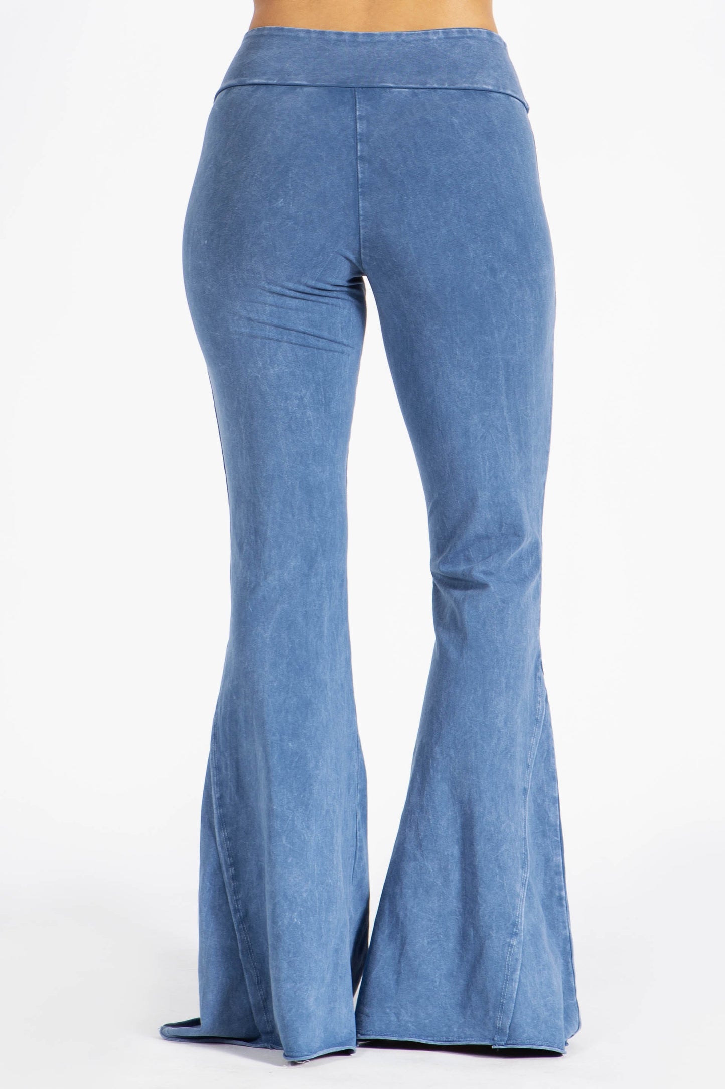 Light Denim Wide Leg Bell Bottom Pant