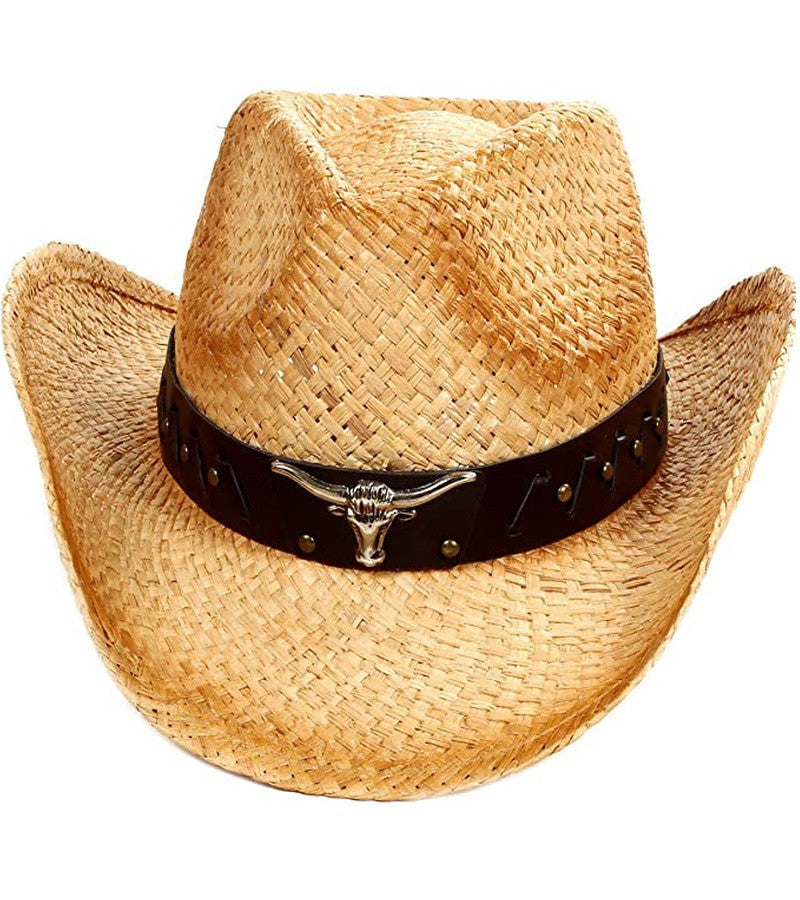 Cowboy Hat with Bull Detail
