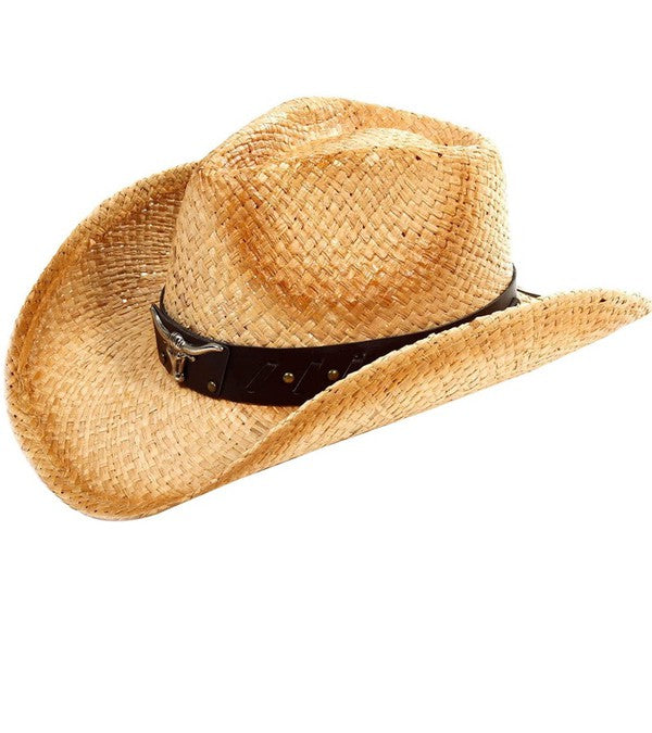 Cowboy Hat with Bull Detail
