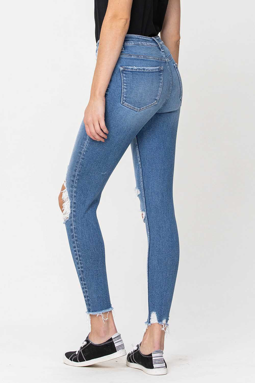 Flying Monkey ATMOSPHERE High Rise Button Up Fly Crop Skinny Jeans