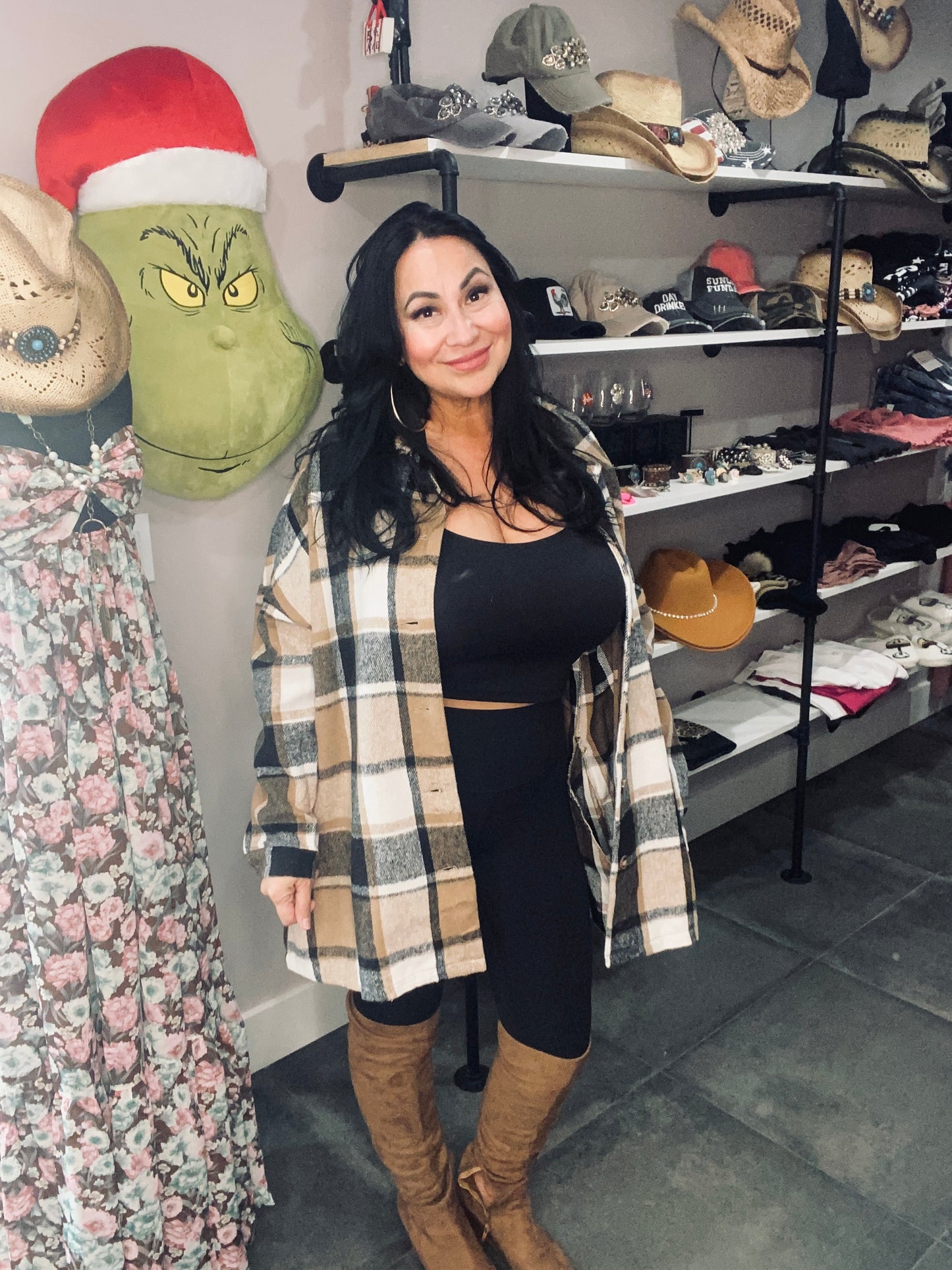 Plaid Printed Adorable Buttoned Shacket