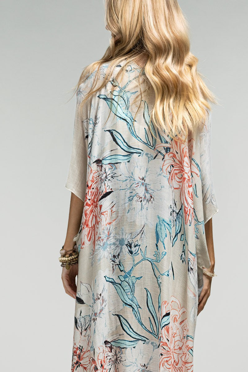 Perfect for Spring Airy Floral Kimono