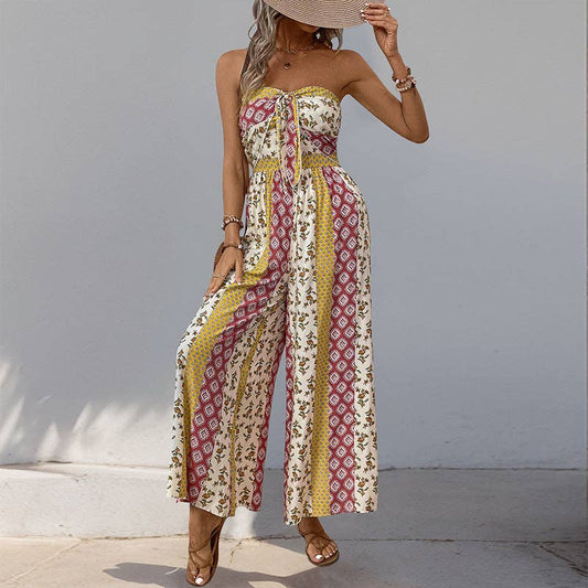 Strapless Smocked Romper Tube Top Jumpsuit