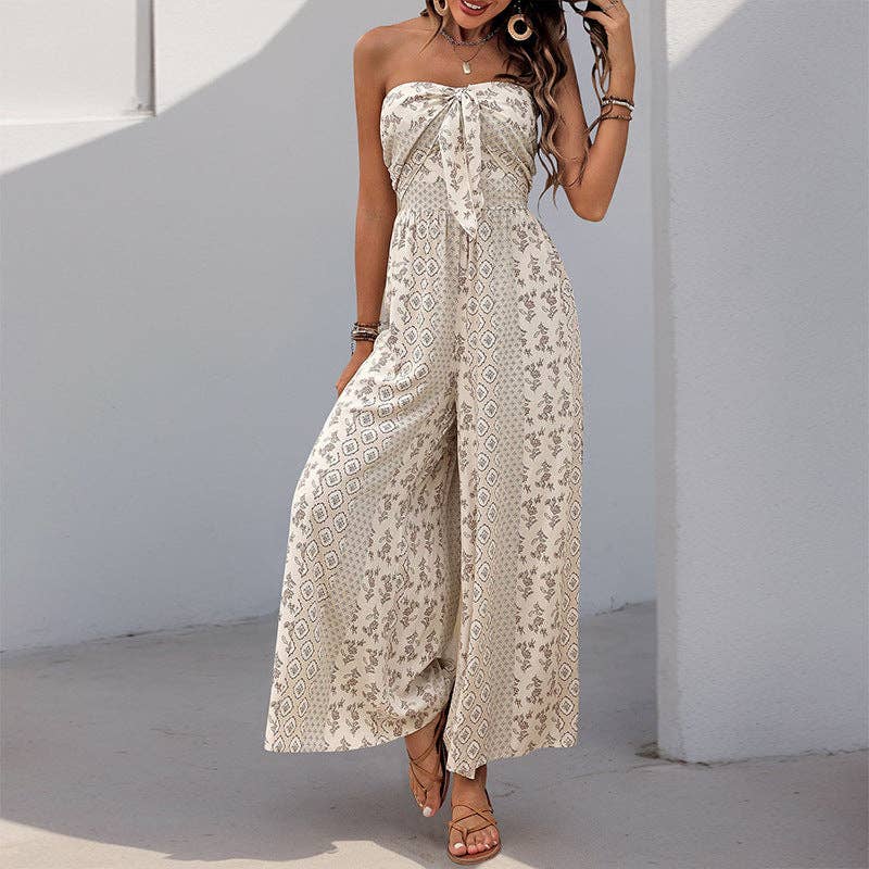 Strapless Smocked Romper Tube Top Jumpsuit