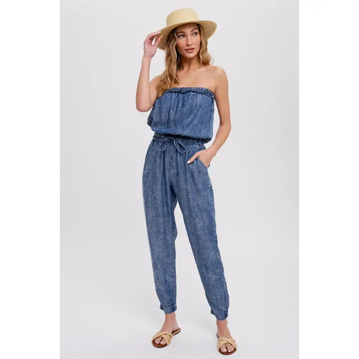 Comfy Washed Tube Denim Jumper SOLD OUT