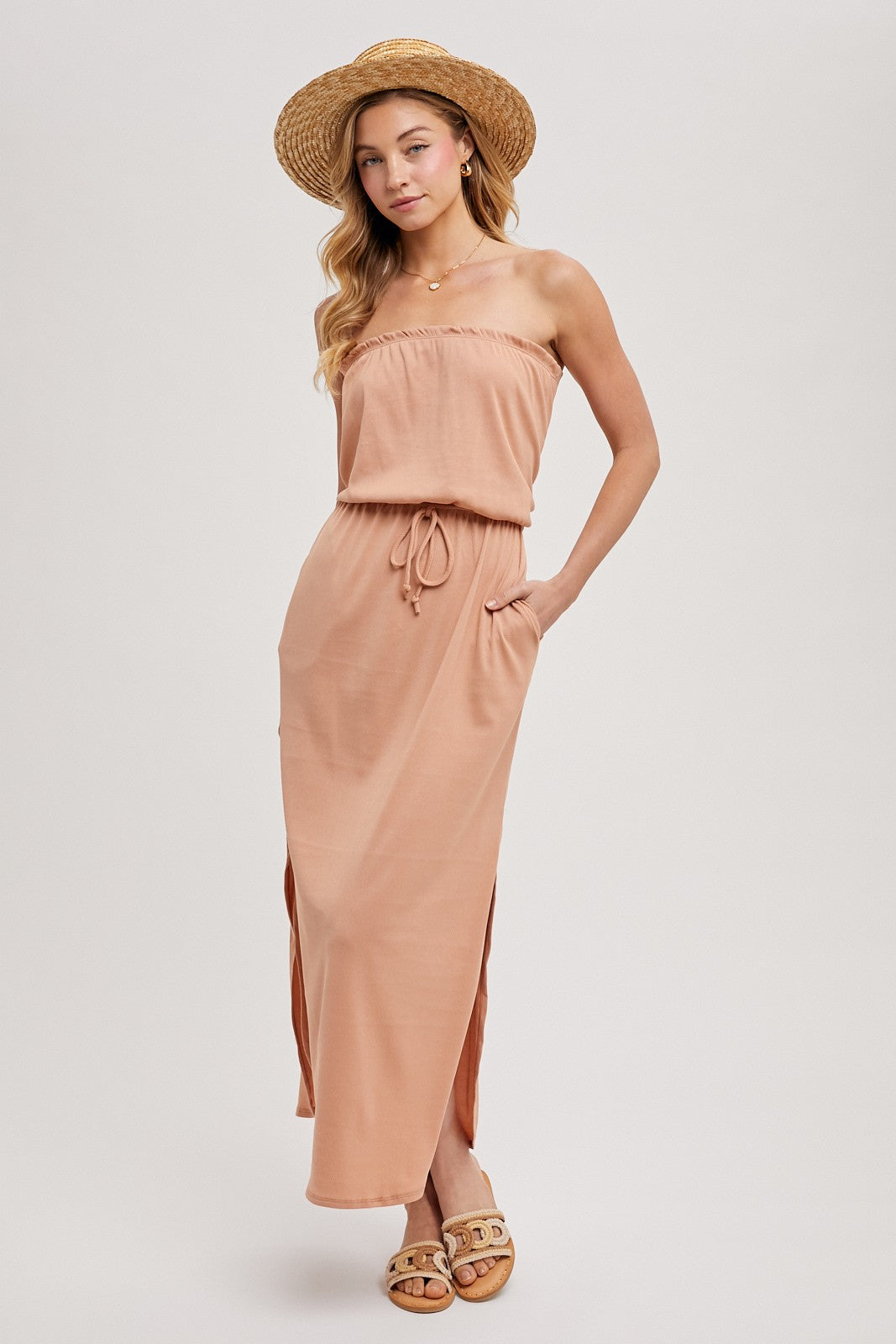 Ribbed Jersey Tube Maxi Dress