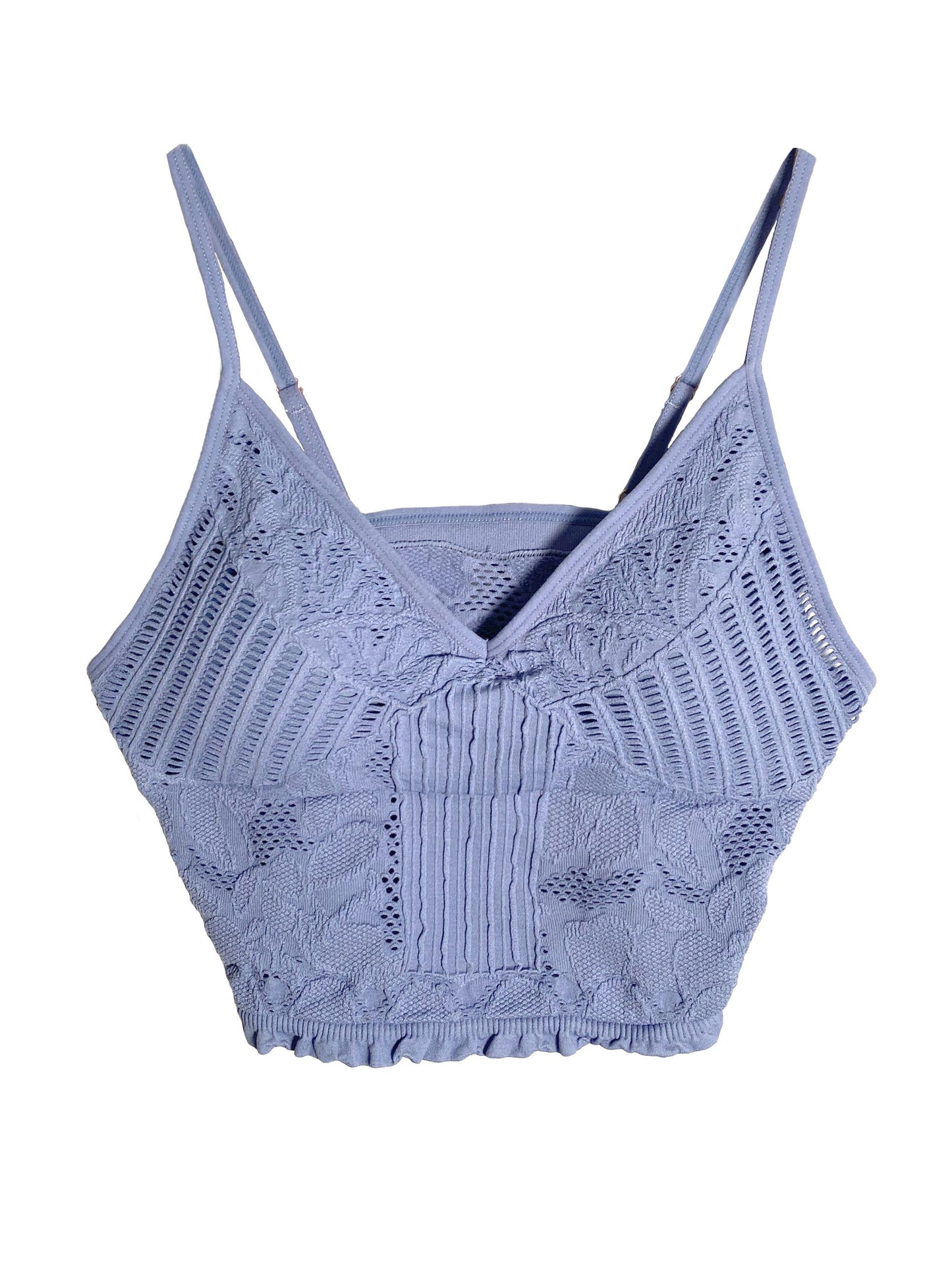 Seamless Jacquard Bralette Crop Tank