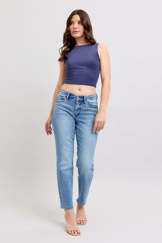 Judy Blue Midrise Vintage Wash Slim Fit W/ Cell Phone Pocket
