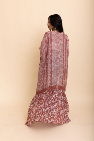 Long Paisley Flowy Kimono