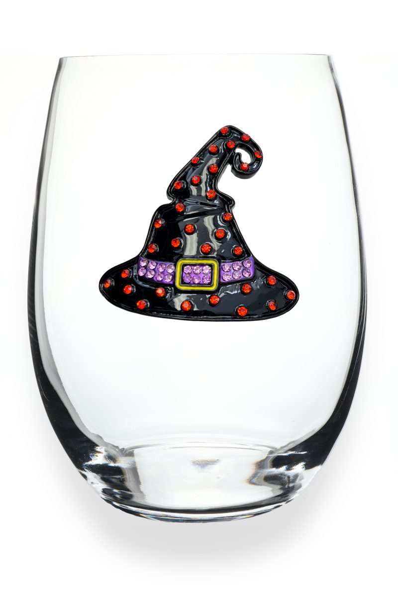 Witch’s Hat Jeweled Stemless Glass