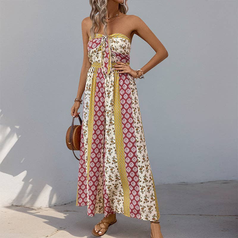 Strapless Smocked Romper Tube Top Jumpsuit