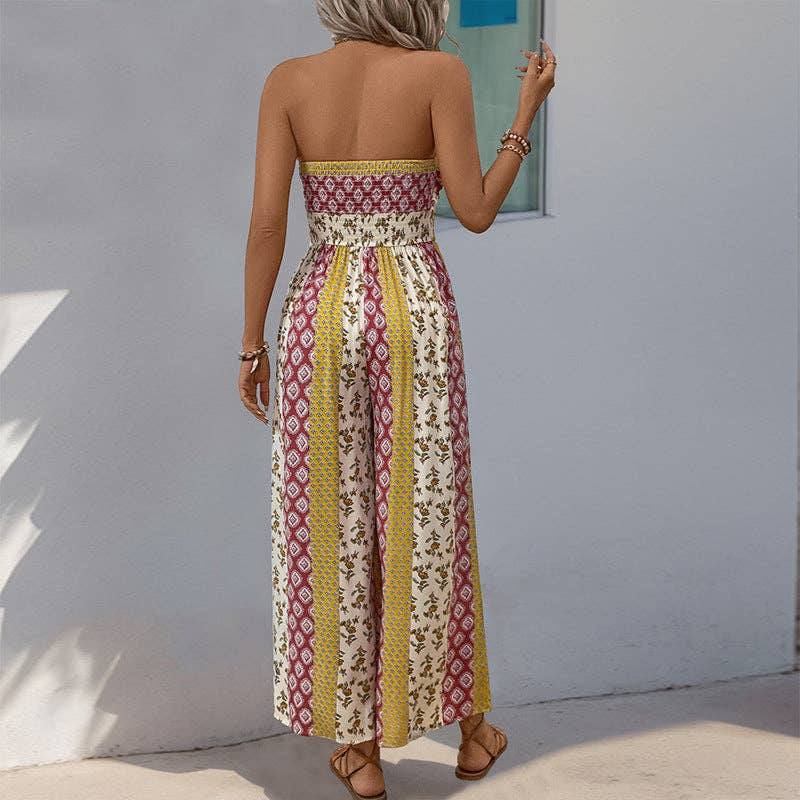 Strapless Smocked Romper Tube Top Jumpsuit