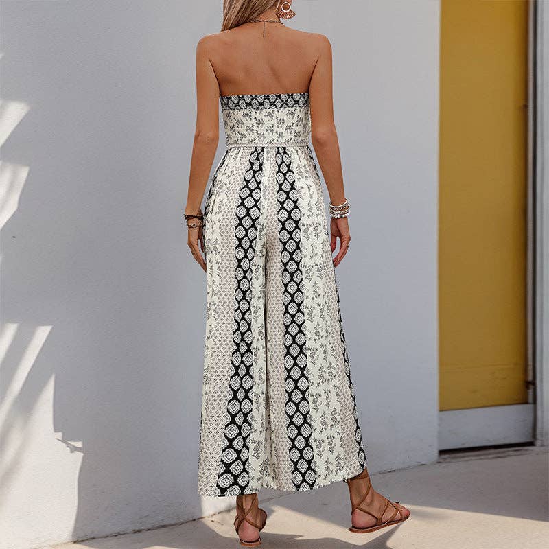 Strapless Smocked Romper Tube Top Jumpsuit